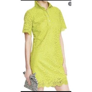 NWT Banana Republic Floral Lace Shirtdress, Lime Green/chartreuse/neon SIZE S